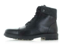 Pánske čierne kožené členkové zimné topánky Gant Nobel II