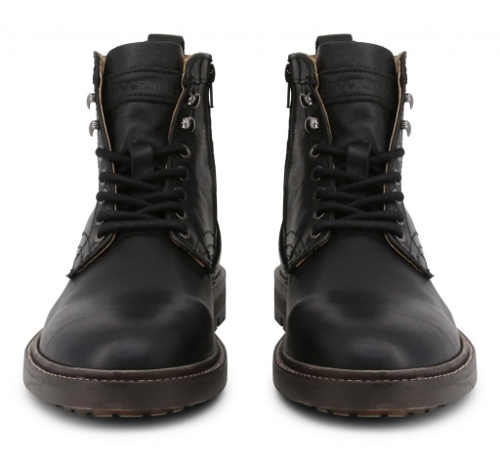 Čierne kožené pánske zimné topánky Docksteps