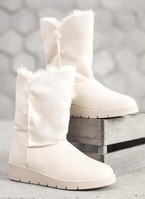 Dámske biele teplé snehové topánky KYLIE UGG