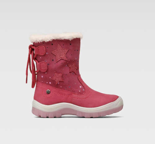 Ružové dievčenské zimné topánky