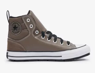 Tmavohnedé pánske zimné členkové tenisky Converse